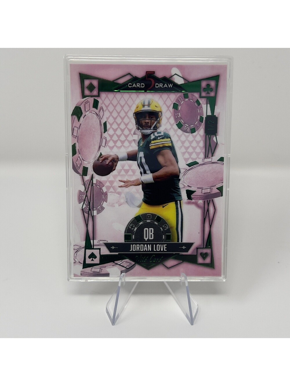 2024 Wild Card 5 Card Draw Football Spring Edition Jordan Love S5CDM-JL Pink #/5